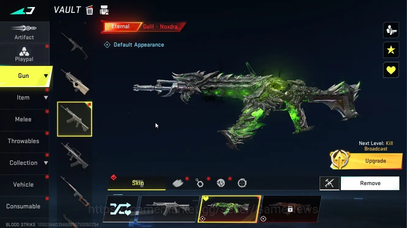 Blood Strike Accounts Rare Skin Asia|Eternal Galil Noxdra|2 Legendary (M4A1 Venom & Nova Rebel Vogue)|5 Striker|Log 1