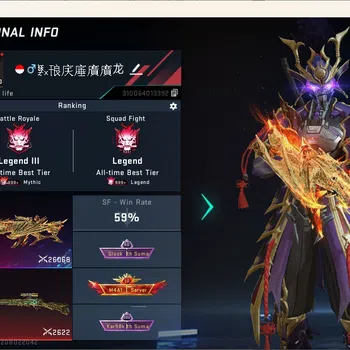 Blood Strike Accounts Others ASIA | 1 Evo: M4A1-Tiadraco Lv.5|2 Eternal Guns|1 Eternal Striker|1 Ultra Melee|8 Ultra