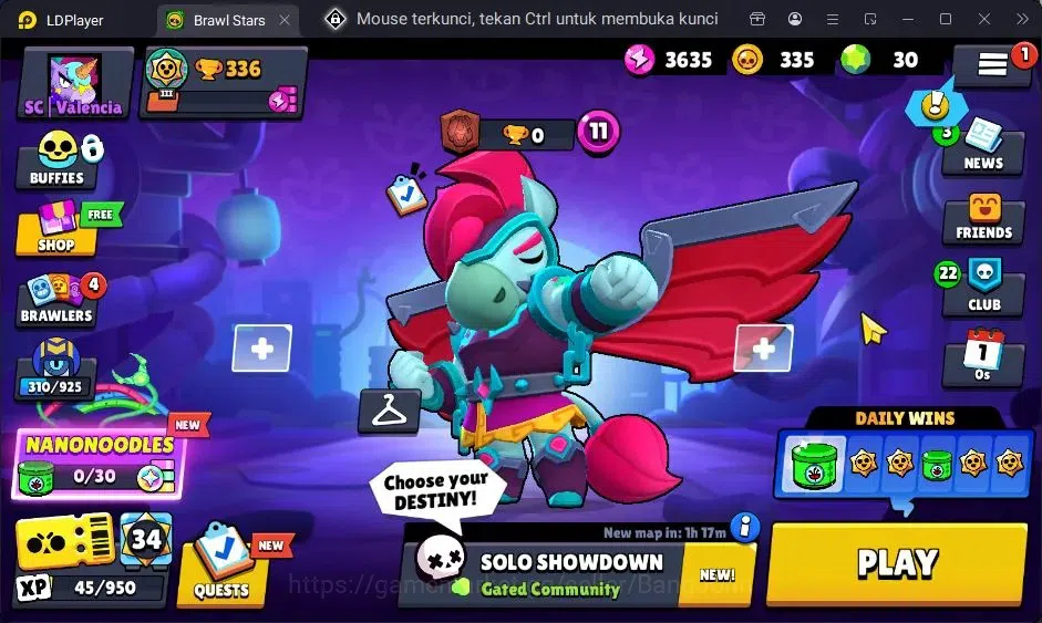 Brawl Stars Accounts Trophy 336| 10 Brawlers | 1 Max (Edgar) | 1 Mythic(Otis),3 Epic Skins | 2659 Blings | Proteck Off 1