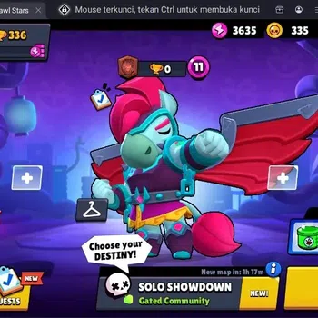 Brawl Stars Accounts Trophy 336| 10 Brawlers | 1 Max (Edgar) | 1 Mythic(Otis),3 Epic Skins | 2659 Blings | Proteck Off