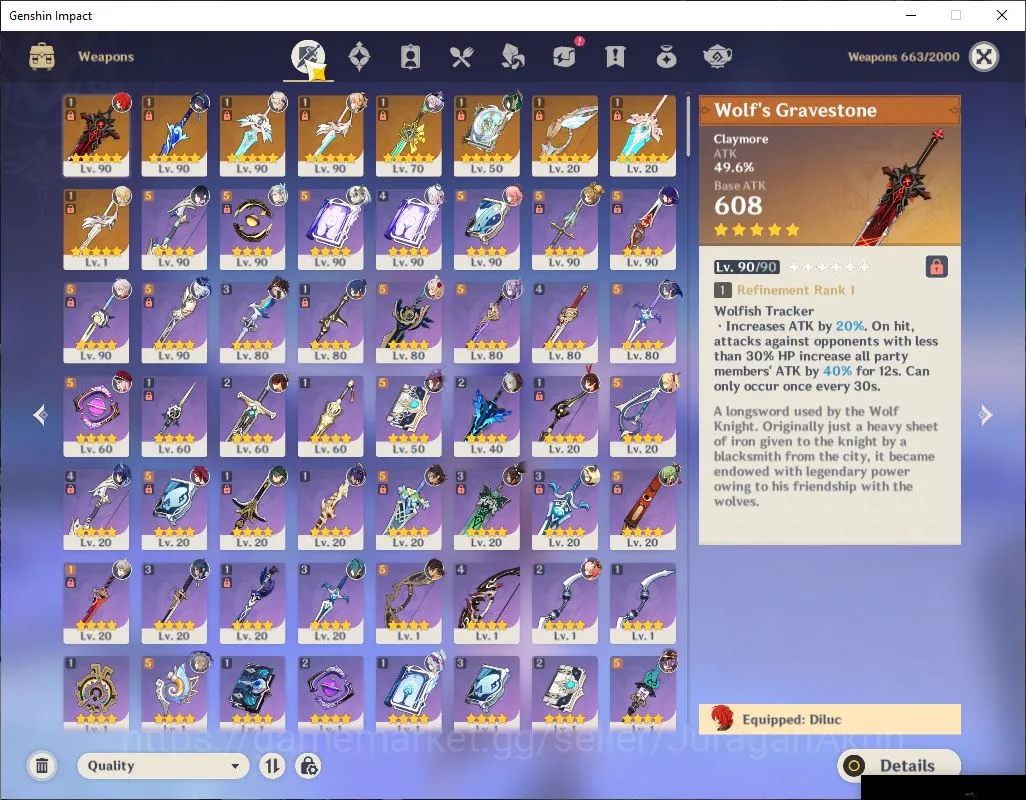 Genshin Impact Accounts ASIA|AR 59|14 Limited+9 [5 Star's Weapon]|[Neuvill image 5