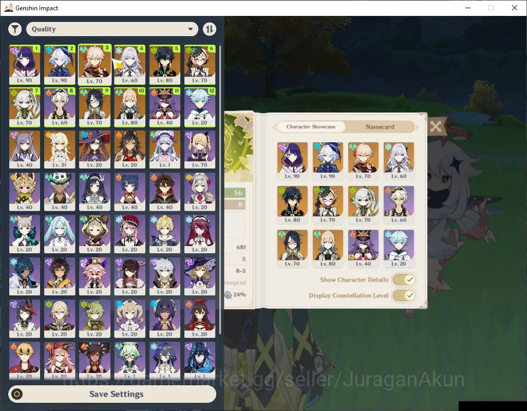 Genshin Impact Mid Game ASIA|AR 56|8 Limited + 2 [5 Star Weapon]|[(Furina  image 1