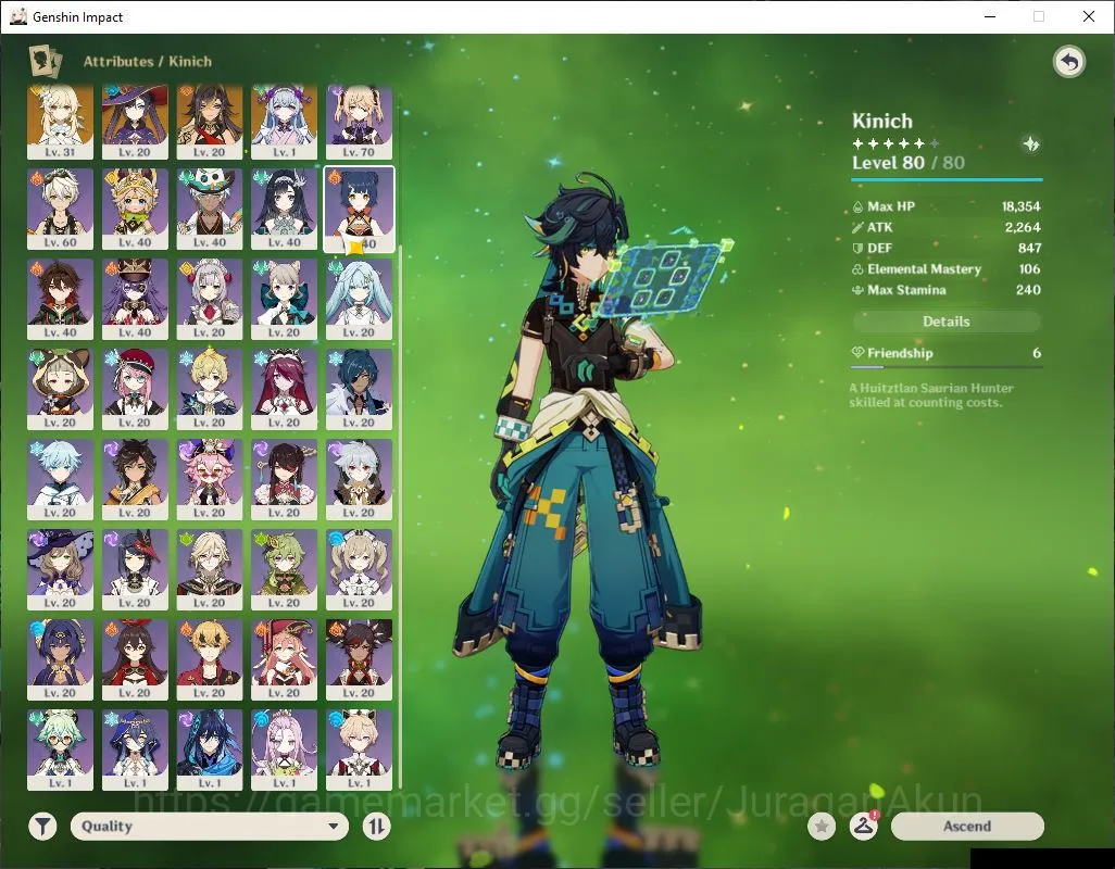 Genshin Impact Accounts Mid Game ASIA|AR 56|8 Limited + 2 [5 Star Weapon]|[(Furina 3