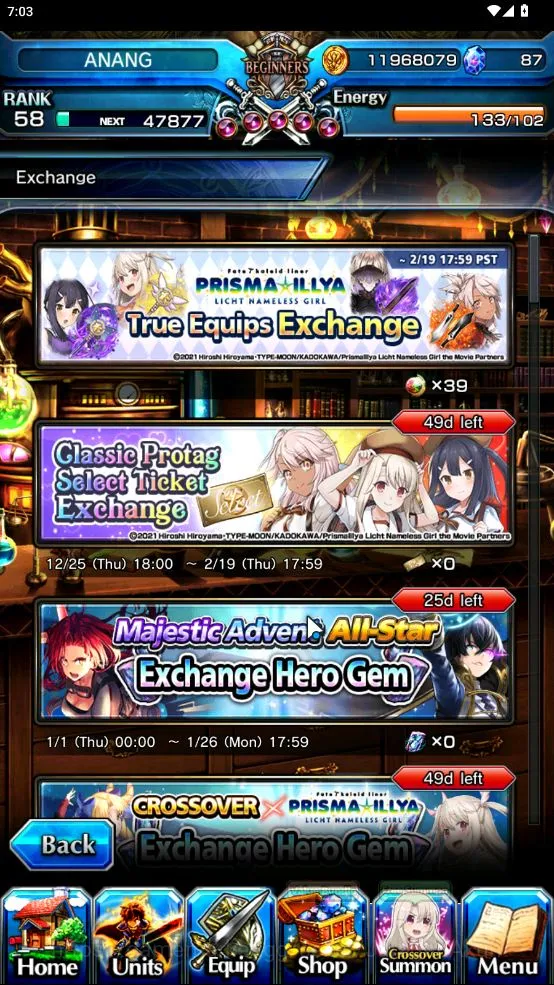 Grand Summoners Accounts Mid-Game Global|Rank 58|22 Ascend [InumutaTW,MomoTW,ShunaTW,FernTW,RivieraTW,Shadow,Etc]+Lpot 2