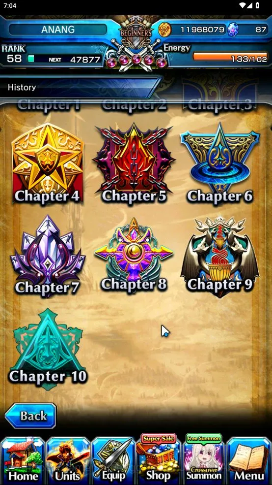 Grand Summoners Accounts Mid-Game Global|Rank 58|22 Ascend [InumutaTW,MomoTW,ShunaTW,FernTW,RivieraTW,Shadow,Etc]+Lpot 3
