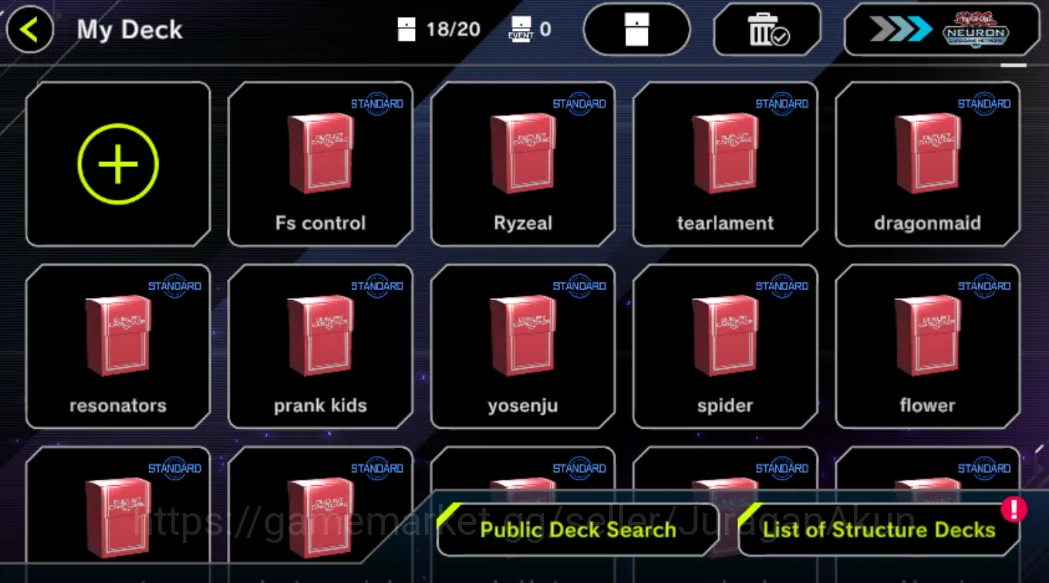 Yu-Gi-Oh! Master Duel Accounts Mid-Level Lv 18 | 18 Deck| Ryzeal, FS Control, Tearlament, Resonator, Dragonmaid Etc|Ranked 3
