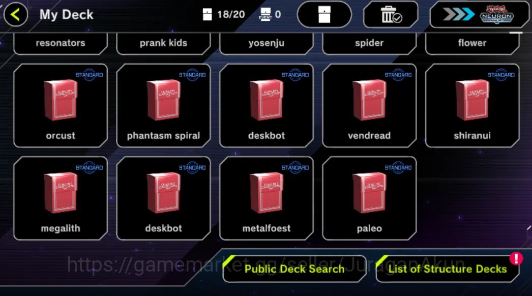 Yu-Gi-Oh! Master Duel Accounts Mid-Level Lv 18 | 18 Deck| Ryzeal, FS Control, Tearlament, Resonator, Dragonmaid Etc|Ranked 5