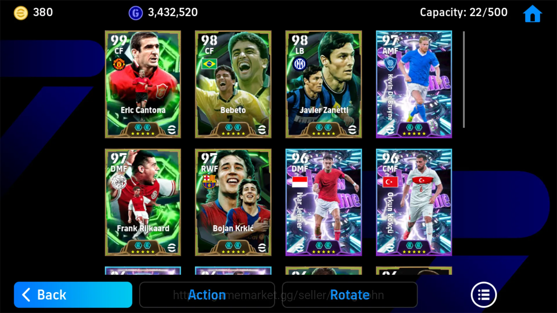 eFootball Accounts Power 3141 | Cantona Epic db | Bebeto | Vitor Baia image 2