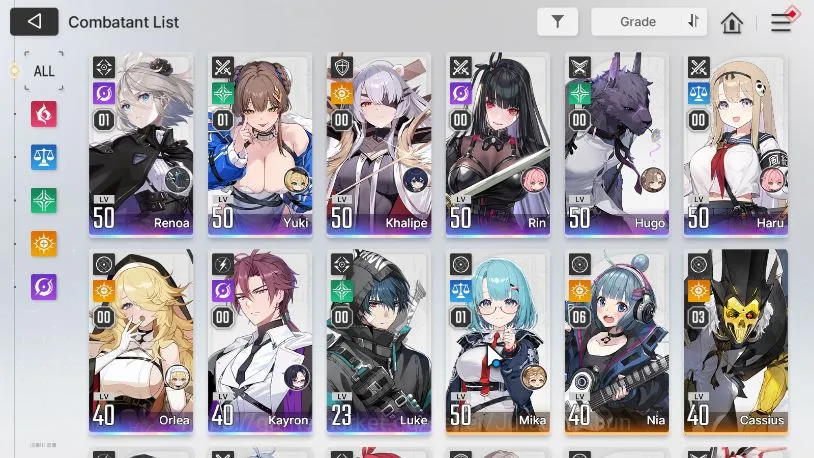 Chaos Zero Nightmare Accounts GLOBAL|Lv46|9 SSR (Renoa M1,Yuki M1,Haru,Kayron,Et image 2
