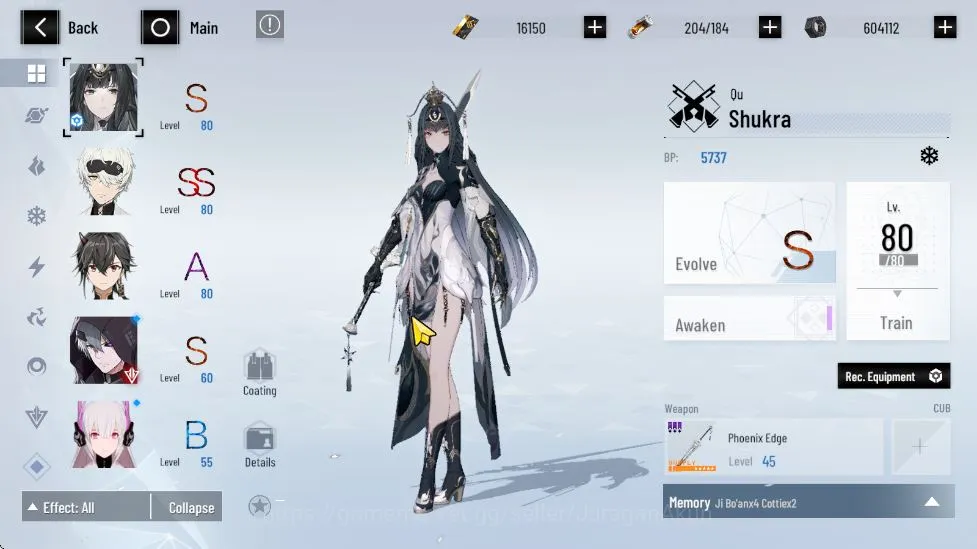 Punishing: Gray Raven Accounts Starter Asia | 16K BC + 4.4K GC + 3.7K BlueCard | Qu+B5, | 2 Character Selector | Log Google 3