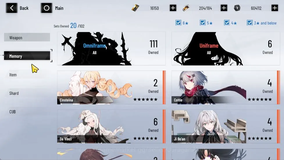 Punishing: Gray Raven Accounts Starter Asia | 16K BC + 4.4K GC + 3.7K BlueCard | Qu+B5, | 2 Character Selector | Log Google 6