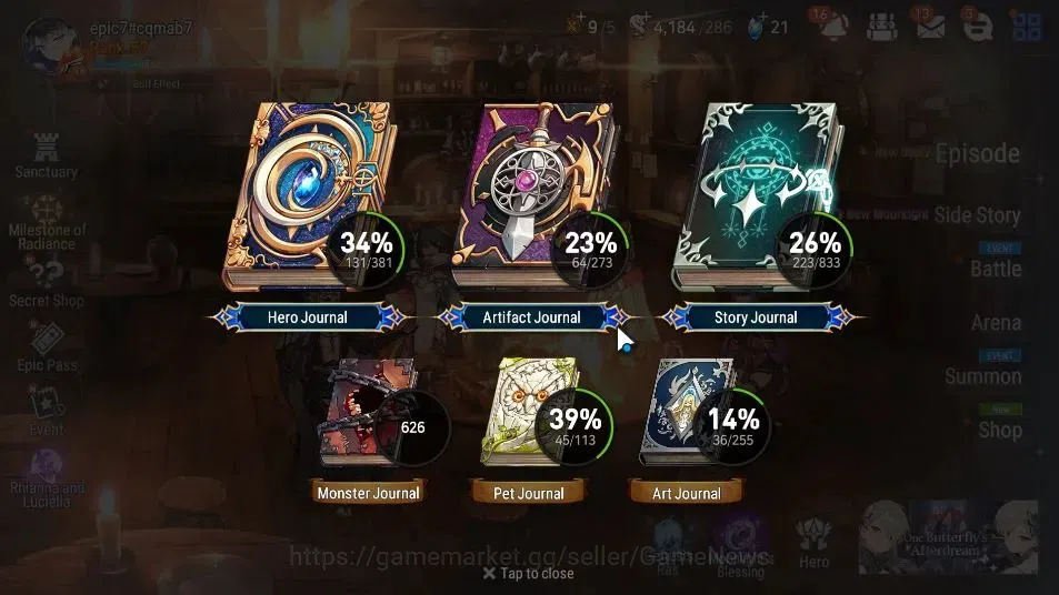 Epic Seven Accounts GLOBAL UnVerif|New Era|6 ML(ZIO,LC Bellona,NM Luna image 3