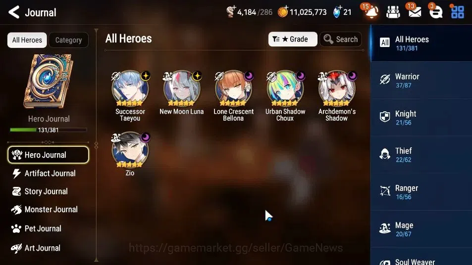 Epic Seven Accounts GLOBAL UnVerif|New Era|6 ML(ZIO,LC Bellona,NM Luna image 6