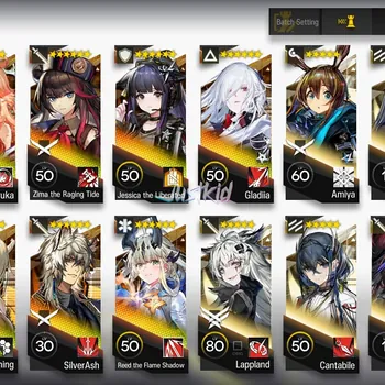 Arknights Accounts Mid-Tier ARKNIGHTS GLOBAL EARLYMID 11*6 , 3 LIMITED KALTSIT ALTER,WANG,TEXAS ALTER , HARUKA,ZIMA