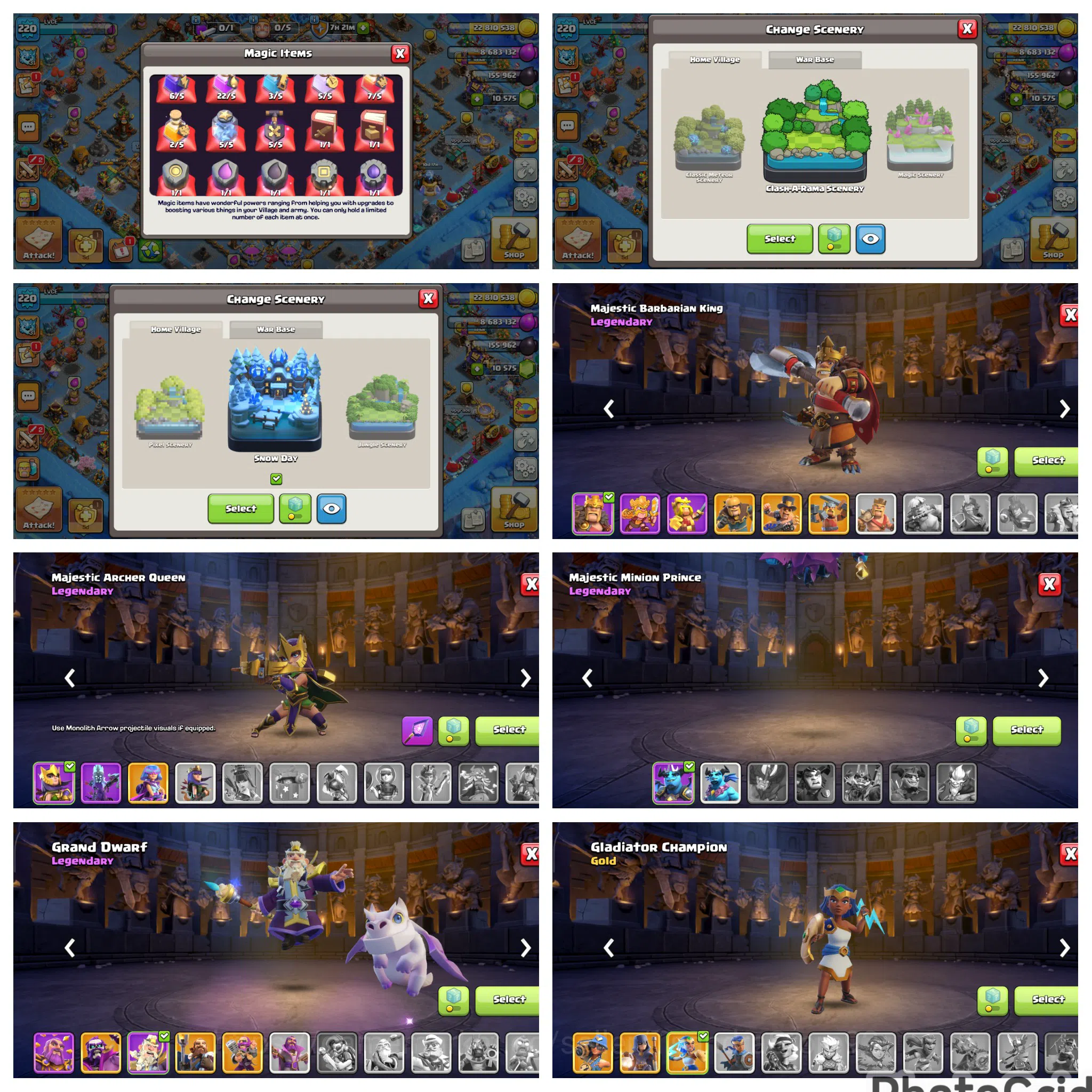 Clash of Clans Accounts High-End ENGINEREED MAXED TH 18 COLLECTOR RARE LVL 220 All Defense Level 1 WITH MANY EPIC MAX|EX 4