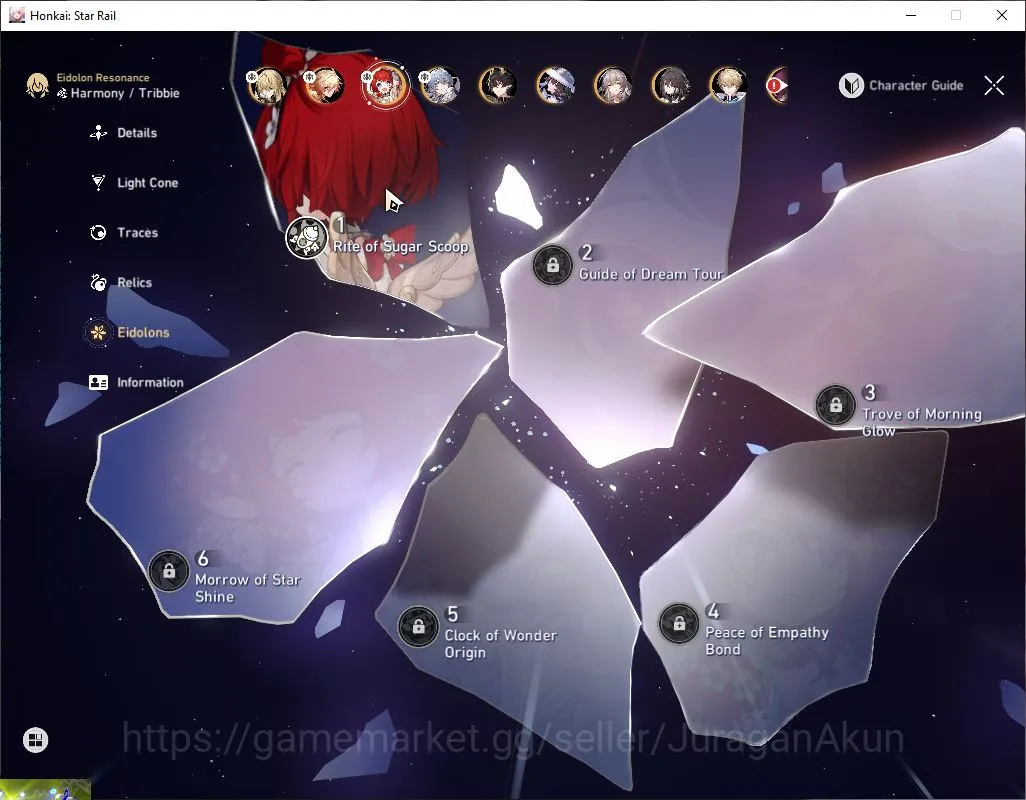 Honkai Star Rail Accounts Mid Game ASIA|TL 70|13 Limit|[Castorice,Tribbie E1,Sunday,Archer]+Sign,Kafka E1,The 4