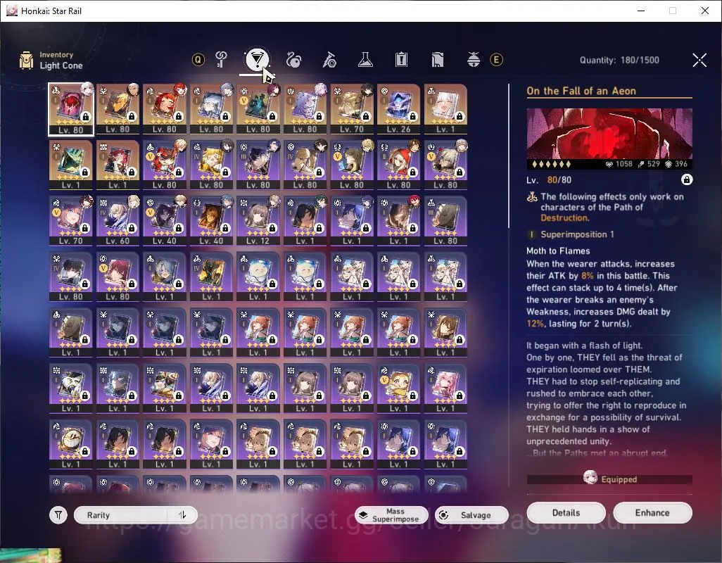 Honkai Star Rail Accounts Mid Game ASIA|TL 70|13 Limit|[Castorice,Tribbie E1,Sunday,Archer]+Sign,Kafka E1,The 6
