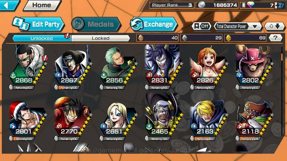 One Piece Bounty Rush Accounts Global| 3 META EX|Murakumo Sword Kizaru Borsalino, image 6