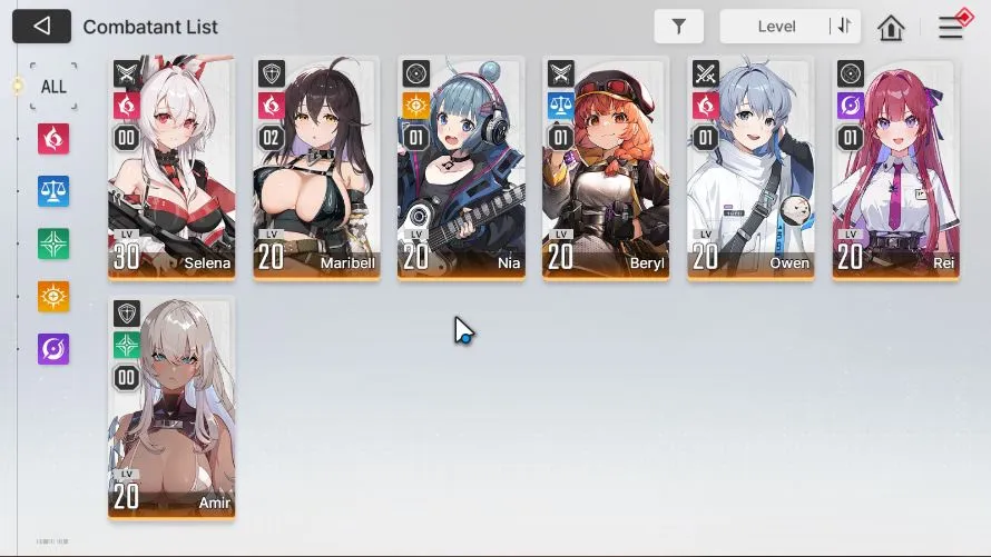 Chaos Zero Nightmare Accounts GLOBAL LV32 | 3SSR(MeilinM1 Khalipe Yuki)+ 10SR(TressaM2,LucasM1,Etc) 10SR 3