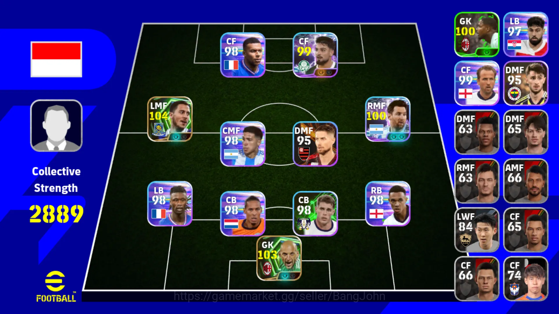 eFootball Accounts power 2889 | Eden Hazard | Christian Abbiati | EFB image 1