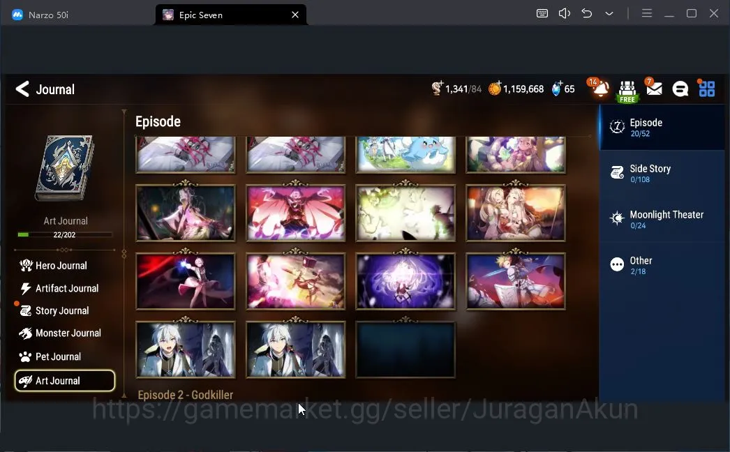 Epic Seven Accounts Starter Global Unverif|Good Starter|2ML(Solitaria of the Snow,Requiem Roana)|Poh On|Bless On|LogStove 7