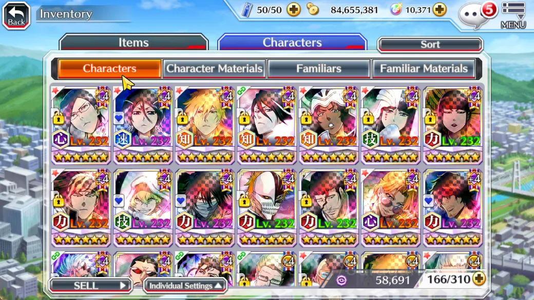 Bleach: Brave Souls Accounts Mid-Tier GLOBAL 10K ORB|5 Char 5/5(Rukia10TH,Gremmy9TH,Ichigo9TH,Chat) Lv200 up|Fresh Story|CE 4
