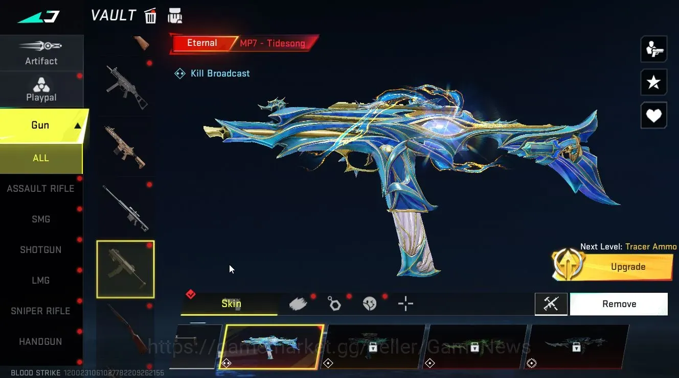 Blood Strike Accounts Collab Skin Asia|Eternal MP7 TideSong Lv2+Melee Staff|Collab Lucha Strike Mr Iguana,AOT Female 1
