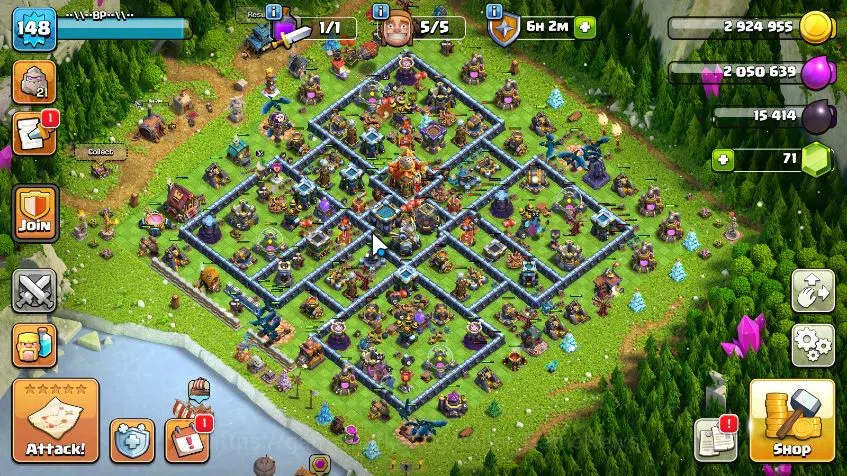 Clash of Clans Accounts TH 16 - BH 6|Limited Skin|LV 148|HH 7|BK 59,AQ 51, image 1