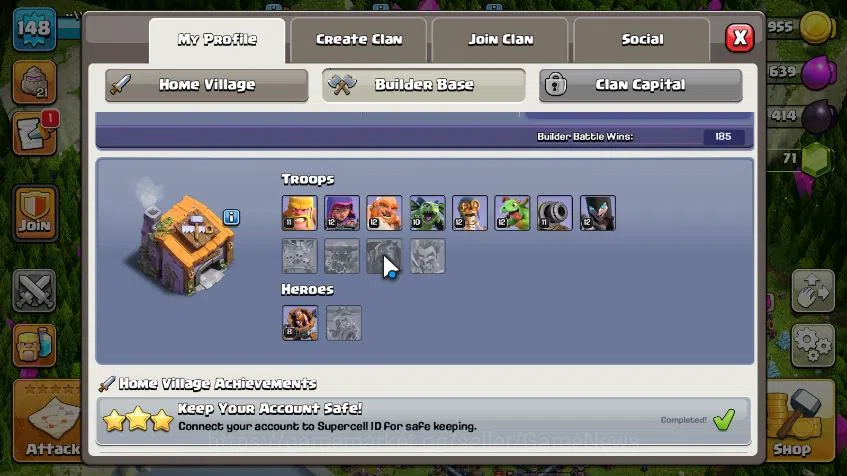 Clash of Clans Accounts TH 16 - BH 6|Limited Skin|LV 148|HH 7|BK 59,AQ 51, image 5