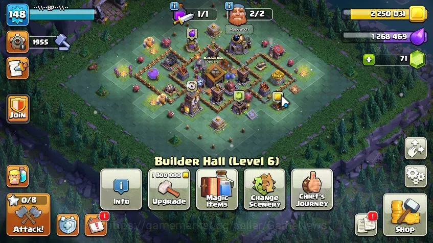 Clash of Clans Accounts TH 16 - BH 6|Limited Skin|LV 148|HH 7|BK 59,AQ 51, image 6
