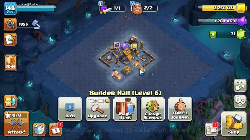 Clash of Clans Accounts TH 16 - BH 6|Limited Skin|LV 148|HH 7|BK 59,AQ 51, image 7