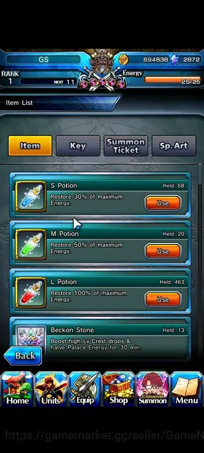 Grand Summoners Accounts Global|Rank 1|2872 cc Ready Gacha|4 Ascend|Summer  image 2