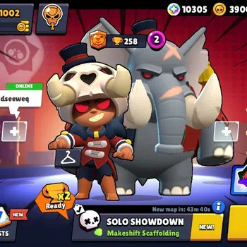 Brawl Stars Accounts 1002 Trophy|10K Bling|16 Brawlers 3 Max Lvl|1 Legend Skins [Tusked Nita] 3 Epic Skins [Doctor Edgar]|CN