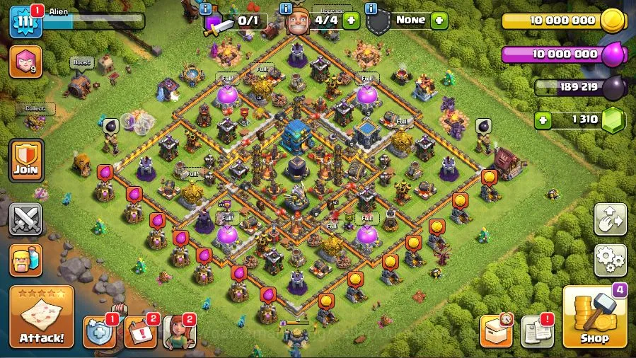 Clash of Clans Accounts Mid-Tier TH 12-BH 9|LV 111|Archer 9|HH 5|BK 37,AQ 50,GW 20,MP 25,RC 0|CN ON|Protect OFF |TAKE 4