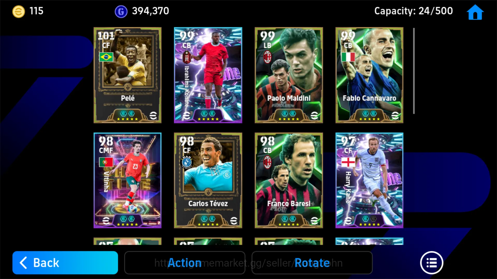 eFootball Accounts Others power 3213 | carlos tevez epic db | pele epic db | xavi simons show time | vitinha show time 3