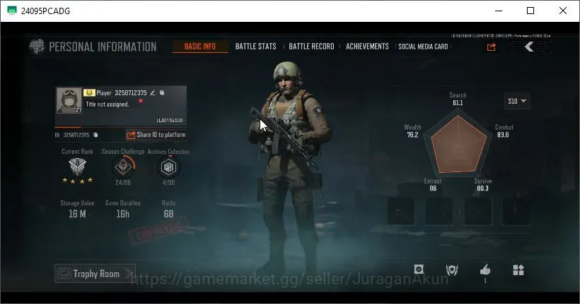 Arena Breakout Accounts Mid-Tier [MOBILE] Lvl 27|SV 16M |CV 12M|Plain Acc FMP5 AKS74 Grave Mosin PMR BT101,Etc|GearSkin|CN 3