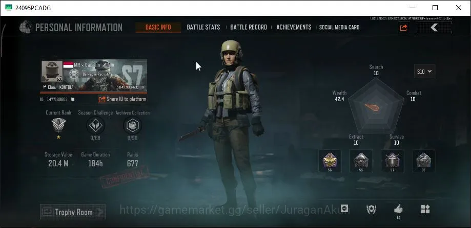 Arena Breakout Accounts Mid-Tier [MOBILE] Lv 30 |SV 20,4M|CV 13,6M|AN94,Morefun Hoddie|B Machete,S Shovel|Skin Weapon|Gear 2