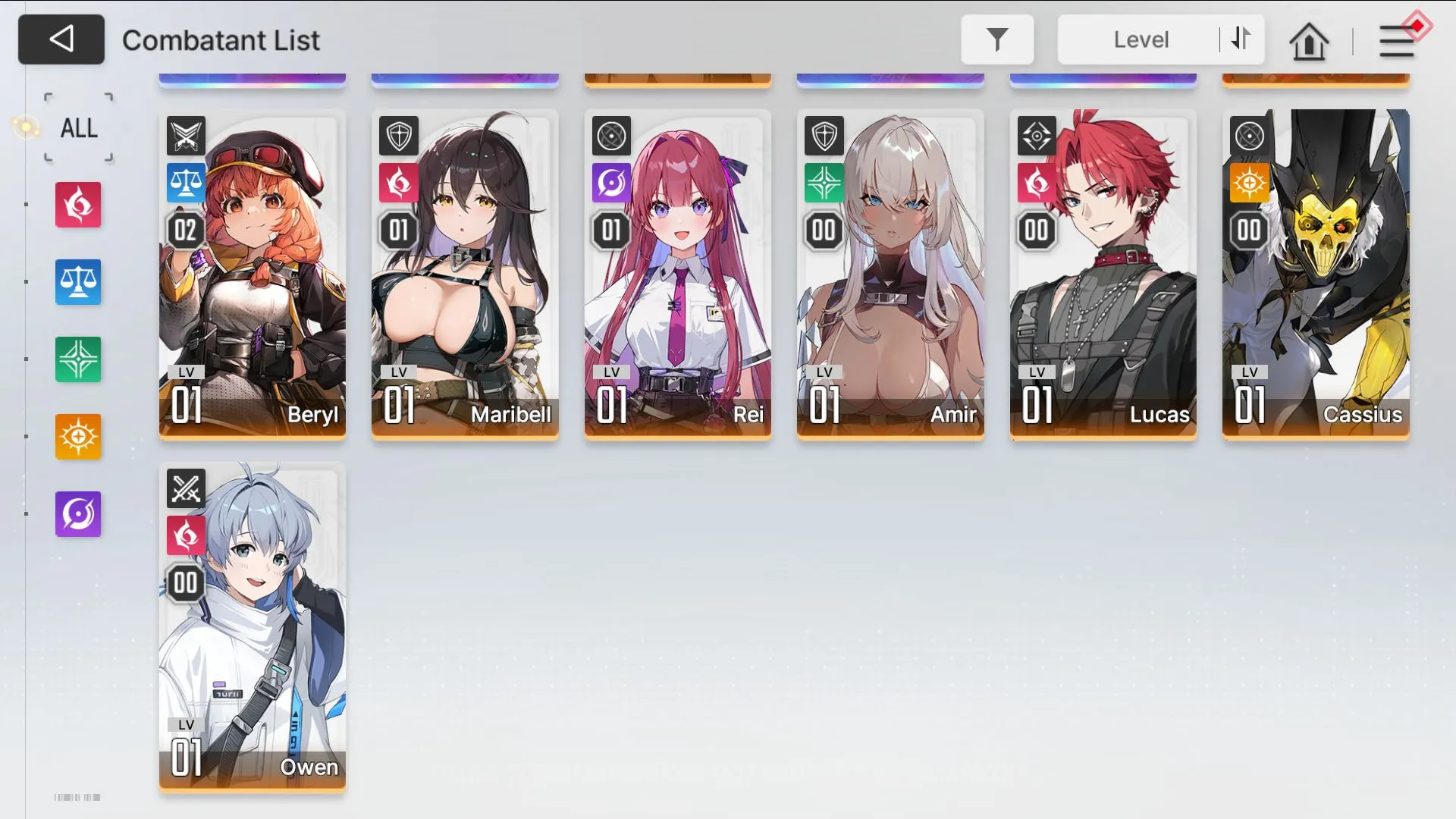 Chaos Zero Nightmare Accounts GLOBAL Lv21|4 SSR(Khalipe,Hrus,Orlea,Renoa)7SR (Tressa M1,Beryl m2+Prism,Maribell 5