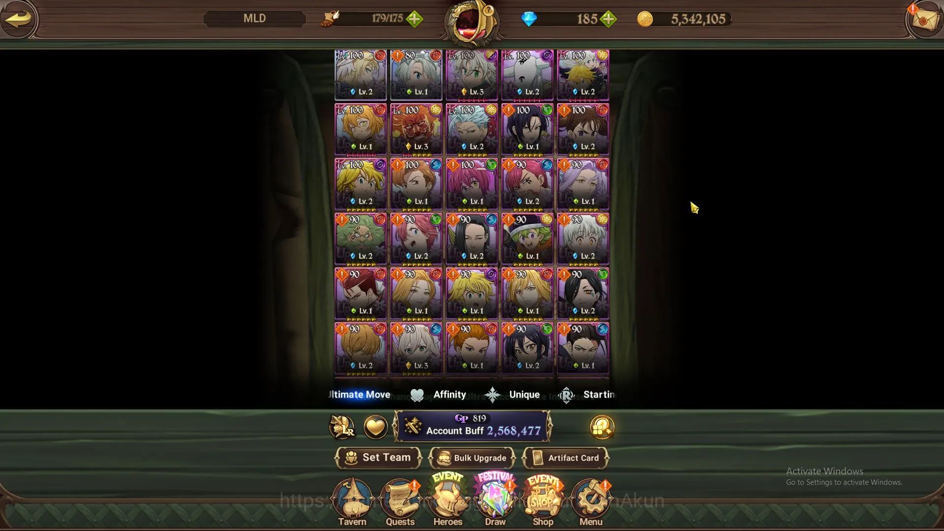 The Seven Deadly Sins: Grand Cross Accounts ASIA|2,5M CC|2 LR+8 UR+Megumin+185 Gems|Burnhild2/ image 2