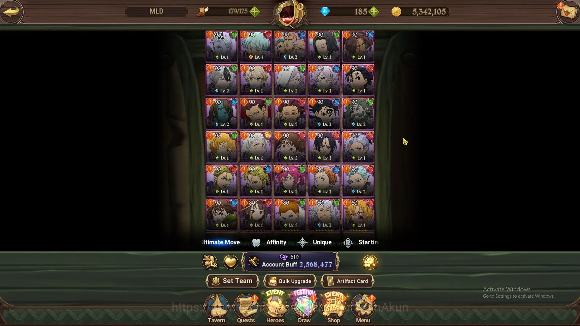 The Seven Deadly Sins: Grand Cross Accounts ASIA|2,5M CC|2 LR+8 UR+Megumin+185 Gems|Burnhild2/ image 3