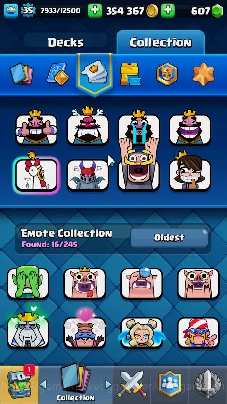 Clash Royale Accounts Midgame Lvl 35|Trophy 6292|Limited Skin|KTL 12|Card 117|5 EVO,4 Champion,21 Legend,31 Epic,30 Rare,29 4