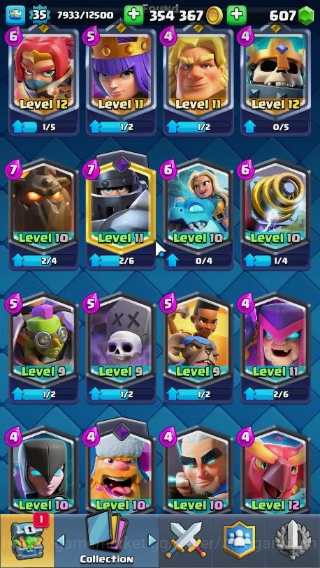 Clash Royale Accounts Midgame Lvl 35|Trophy 6292|Limited Skin|KTL 12|Card 117|5 EVO,4 Champion,21 Legend,31 Epic,30 Rare,29 5