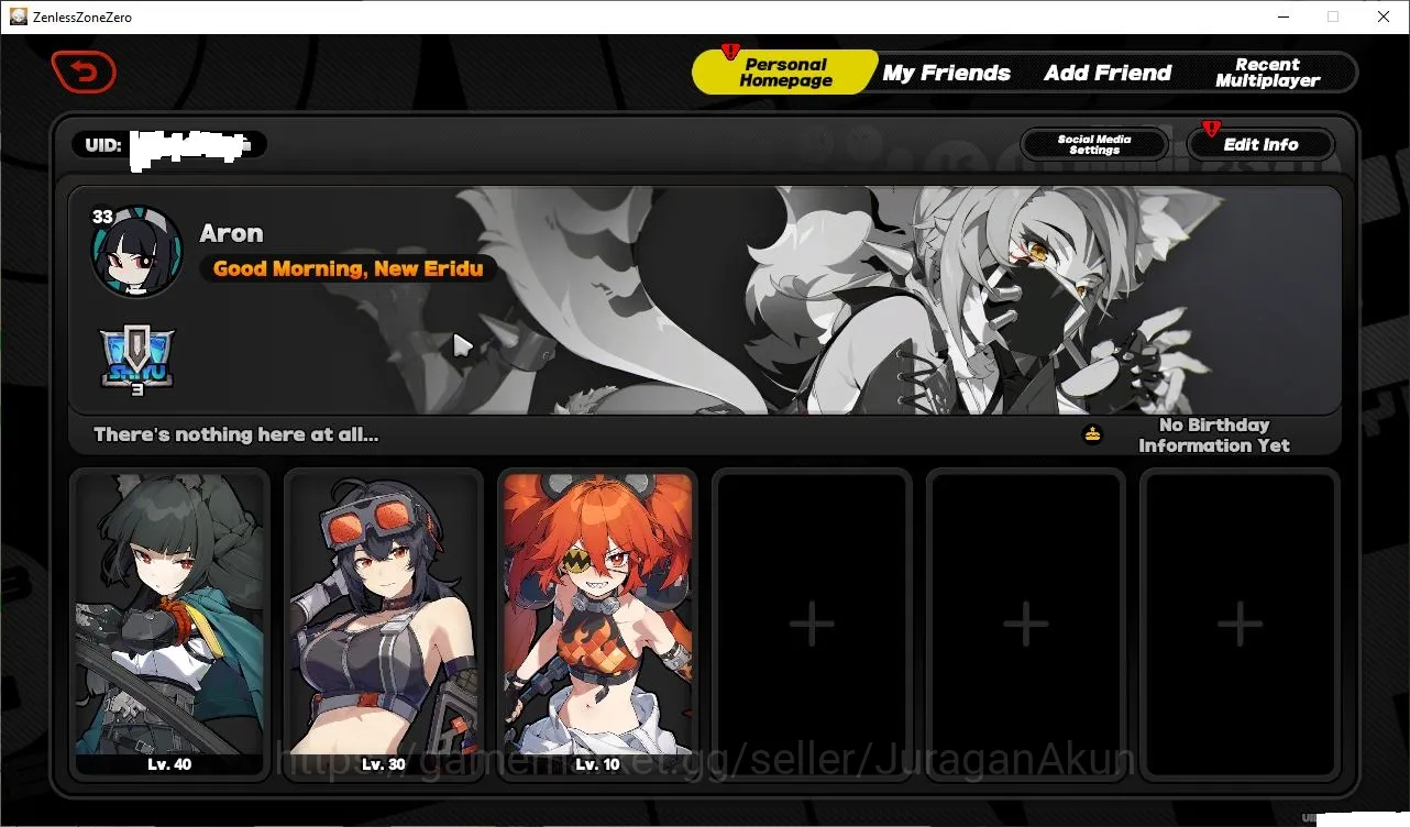 Zenless Zone Zero Accounts ASIA IK33|S 1 CH 2|Best Starter|1 Limit [Miyabi]+2 image 5