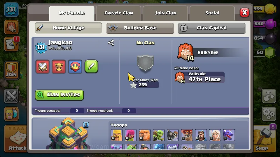 Clash of Clans Accounts Mid-Tier TH 14 - BH 9|Limited Skin|LV 131|HH 8|BK 33,AQ 47,GW 22,MP 41,RC 17|Gems 60|CN 2