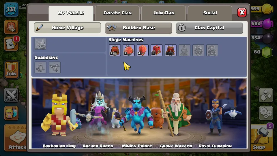 Clash of Clans Accounts Mid-Tier TH 14 - BH 9|Limited Skin|LV 131|HH 8|BK 33,AQ 47,GW 22,MP 41,RC 17|Gems 60|CN 4