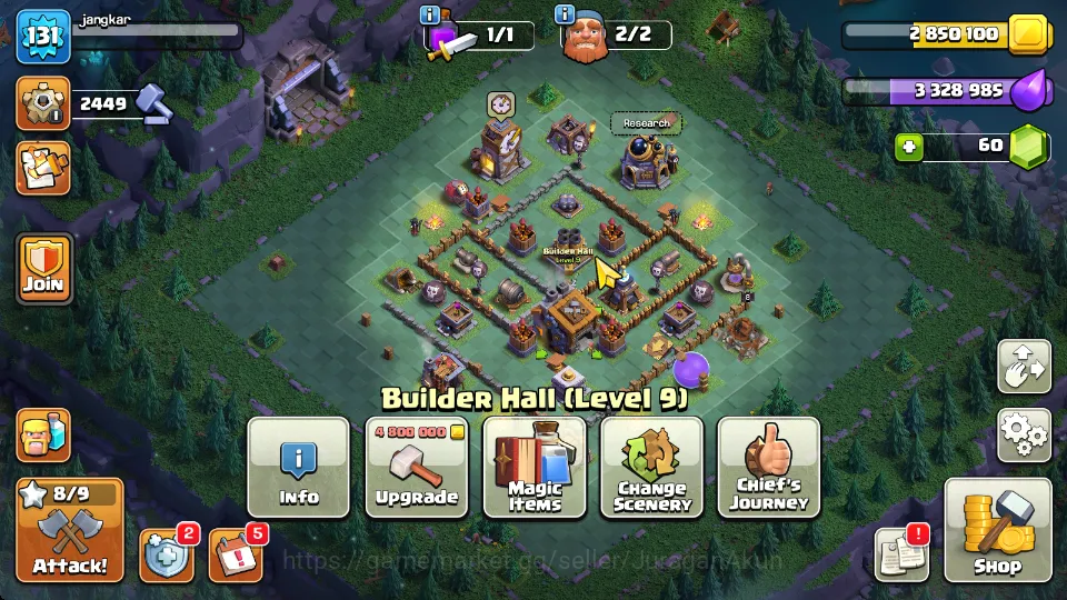 Clash of Clans Accounts Mid-Tier TH 14 - BH 9|Limited Skin|LV 131|HH 8|BK 33,AQ 47,GW 22,MP 41,RC 17|Gems 60|CN 6