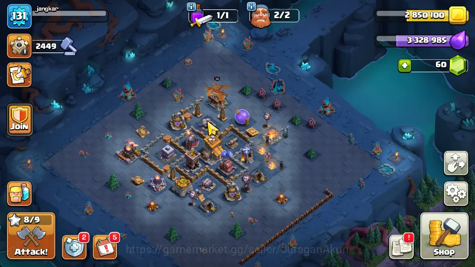 Clash of Clans Accounts Mid-Tier TH 14 - BH 9|Limited Skin|LV 131|HH 8|BK 33,AQ 47,GW 22,MP 41,RC 17|Gems 60|CN 7