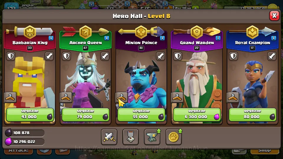 Clash of Clans Accounts Mid-Tier TH 14 - BH 9|Limited Skin|LV 131|HH 8|BK 33,AQ 47,GW 22,MP 41,RC 17|Gems 60|CN 9