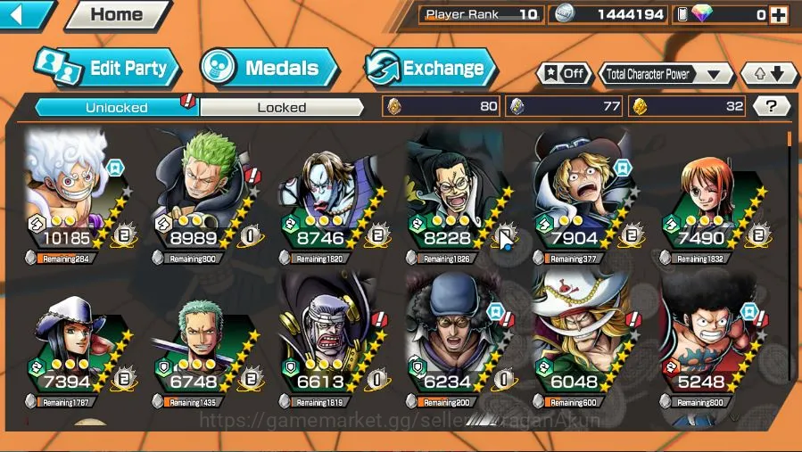 One Piece Bounty Rush Accounts Global|3 META EX|4 Emperors Monkey D.Luffy, Flame  image 2