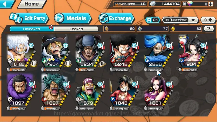 One Piece Bounty Rush Accounts Global|3 META EX|4 Emperors Monkey D.Luffy, Flame  image 5